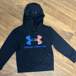 Black toddler Under Armour hoodie, size 4.